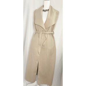 Long Sleeveless Trench Vest